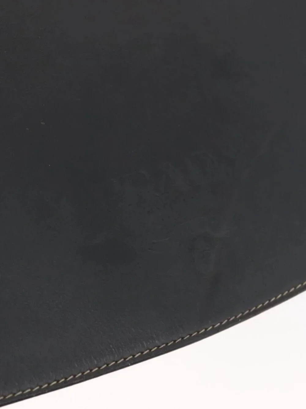 PRADA Chain Shoulder Bag Leather Black Gold Auth mr2300